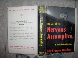  MASON Case of the Nervous Accomplice Erle Stanley Gardner c 1955 HB DJ