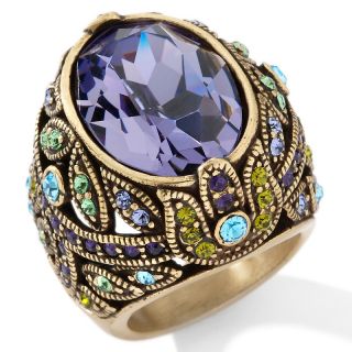 Heidi Daus Delight in Tanzanite Color Crystal Ring