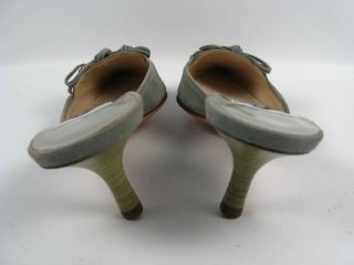Emma Hopes Shoes Dusty Sage Suede Mules 6 $600