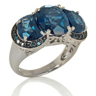 Jewelry Rings Gemstone Victoria Wieck London Blue Topaz and Blue