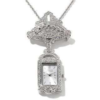  Glamour Badgley Mischka Vintage Style Pin/Pendant Watch with 36 Chain