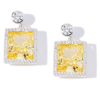 Jewelry Earrings Drop Jean Dousset Absolute™ Canary Pavé Frame