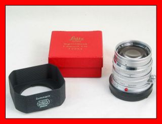 Leica M 50mm F 1 5 Summarit Ernst Leitz GmbH Wetzlar Mint w Hood UV