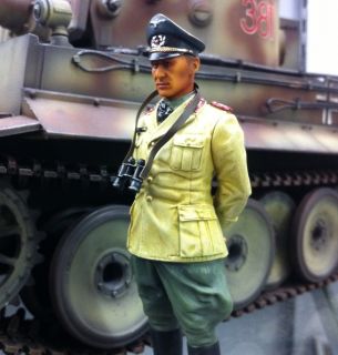 Built 1 16 WWII German ERWIN ROMMEL commander Custom Painted Soldier