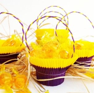EIGHTY FOUR (84) Yellow Chenille Easter Chicks Feather Tree Basket