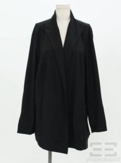 eileen fisher woman black wool folded collar jacket size 2x