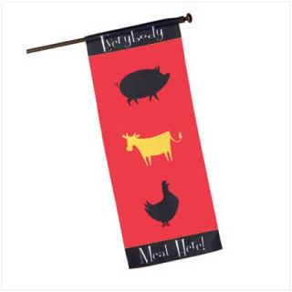 Everybody Meat Here BBQ Grill Outdoor Party Flag Banner