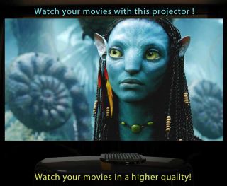 WOW Medialy LCD D100 Home Theater Cinema Projector HD LED 1080p VGA