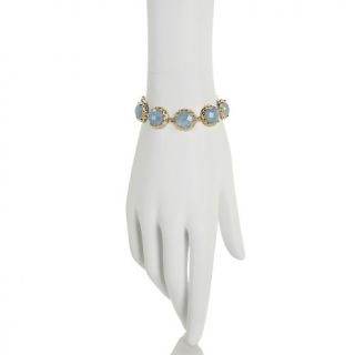 Technibond® Milky Aqua Scalloped 7 1/4 Line Bracelet