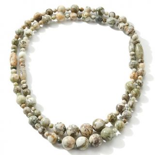 Mine Finds by Jay King Grassy Snow Stone Beaded 43 Necklace