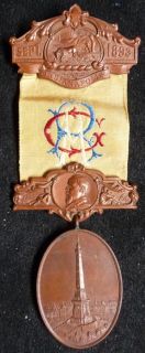 Civil War Gar 27th National Encampment Medal Indiana 1893 
