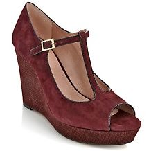 vince camuto dicicco suede t strap wedge $ 54 95 $ 129 00