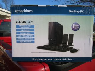 eMachines Desktop PC 1TR Hard Drive 3GB Memory New