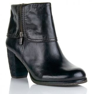 Boots Booties Naya Leather Bootie with Zippered Foldover Cuff