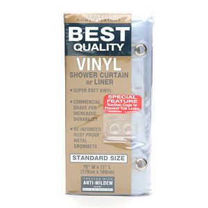Ex Cell Home Fashions Best Quality Vinyl Shower Curtain or Liner 1 ea