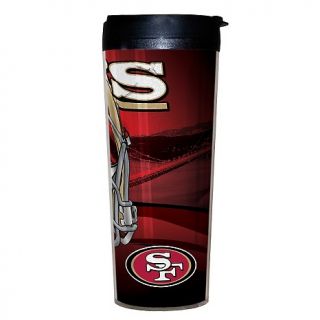 Football Fan NFL Set of 2 Travel Tumblers with Lids   49ers