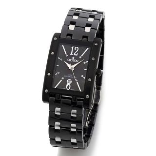 Croton Croton Ladies Stainless Steel and Black Ceramic Bracelet Watch