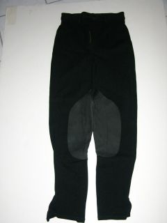 Black Stretch Nylon English Riding Breeches Size 28