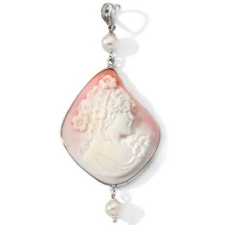 Italy Cameo by M+M Scognamiglio® 35mm Pink Conch and Cultured