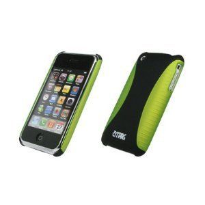 For Apple iPhone 3G 3GS Empire Green Black Grip Case Hard Cover