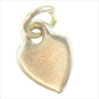 Sterling Silver Engravable Smooth Flat Heart Charm Pendant XZ772