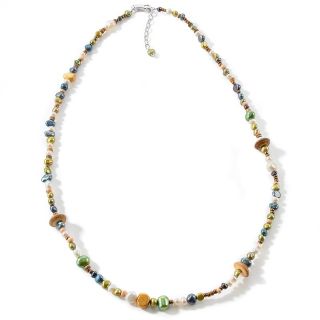 Sonoma Studios Cultured Freshwater Pearl and Coco Wood 24 Necklace at