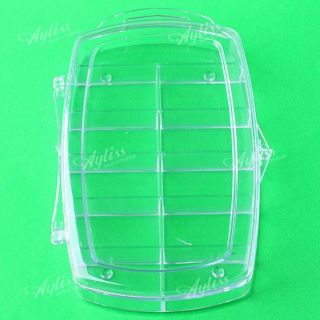 Clear Storage Case Box 11 Cells for Nail Art Tips Gems