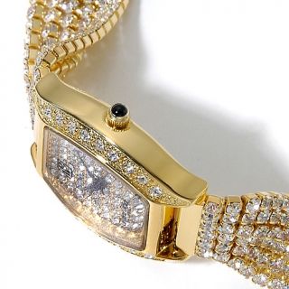 Victoria Wieck Clear Crystal Multistrand Bracelet Watch at
