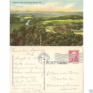 Vintage Postcard Inspiration Point Eureka Springs AR 1956 Glades