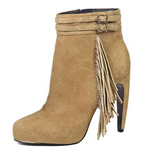 Shoes Boots Booties Sam Edelman Keegan Suede Bootie with Fringe