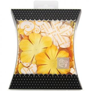 Prima Flowers Handmade Paper Flowers 60 piece Yellow Assorted Sizes at