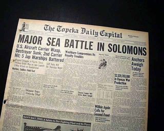 USS Wasp Aircraft Carrier Guadalcanal Sinks Solomons 1942 World War II