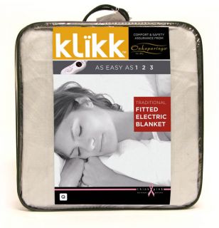  Klikk Traditional Queen Bed Fitted Electric Blanket Brand New