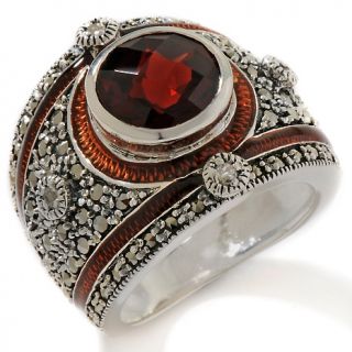 Jewelry Rings Fashion Dallas Prince Designs Garnet, White Topaz