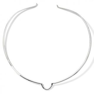 Jay King Sterling Silver Notched 17 Collar Necklace