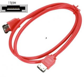 3ft 6Gbs External eSATA SATA II Round Cable I to I Red