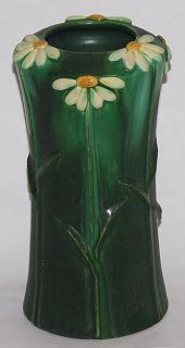 Ephraim Faience Pottery Field of Daisies Vase 308 