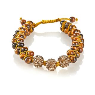 Sonoma Studios Shamballa Style 3 Row Gemstone Bead Bracelet
