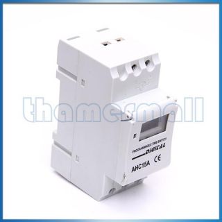 DIN Rail LCD Display Digital Electronic Daily Weekly Programmable