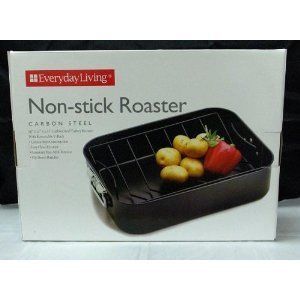 New Everyday Living Non Stick Roaster Cook Pan Turkey