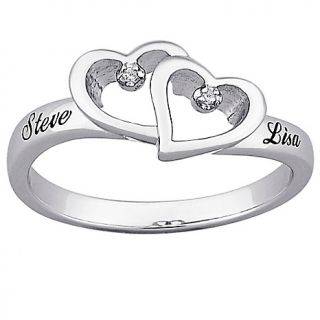 Jewelry Rings Personalized Top Engraved Diamond Hearts and Name