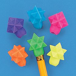 144 Neon Star Shaped Pencil Erasers Teaching Supplies
