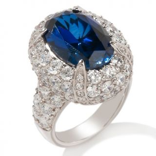 Jean Dousset 9.96ct Absolute™ and Created Sapphire Sterling Silver
