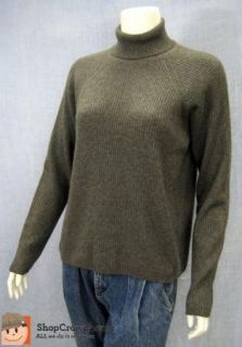 Womens Erdos Gray Turtleneck Long Sleeve Cashmere Sweater Sz XL Soft