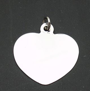engravable medium heart charm pendant 14k white gold product details