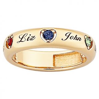  mother s name and heart shaped birthstone crystal ring rating 2 $ 94