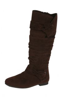 Elegant Baby 9 Womens Wrinkled Suede Tall Boots