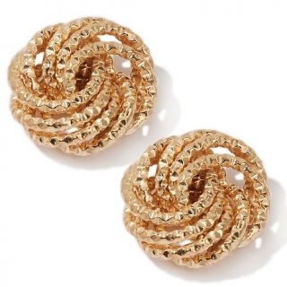 101 544 technibond technibond diamond cut rosetta knot button earrings