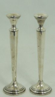 Antique Elfers Sterling Silver Holloware Weighted 10 Candlesticks Art