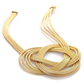 Bellezza Incantevole Four Strand Wheat Link 18 Knot Necklace